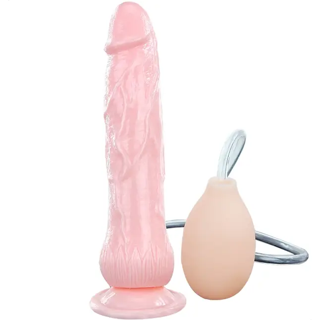 Фаллоимитатор-реалистик с имитацией семяизвержения Eros Fountain - 19,5 см