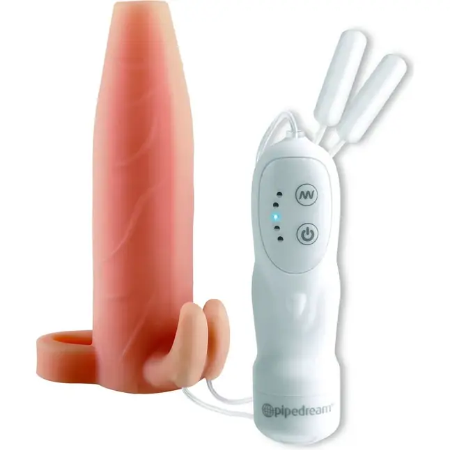 Телесная вибронасадка Duo Clit Climax-Her - 15 см - Fantasy X-tensions. Фотография 2.