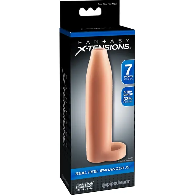 Телесная насадка Real Feel Enhancer XL - 17 см - Fantasy X-tensions. Фотография 4.
