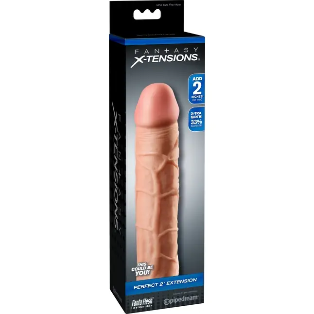 Телесная насадка Fantasy X-tensions Perfect 2 Extension - 20,3 см - Fantasy X-tensions. Фотография 4.