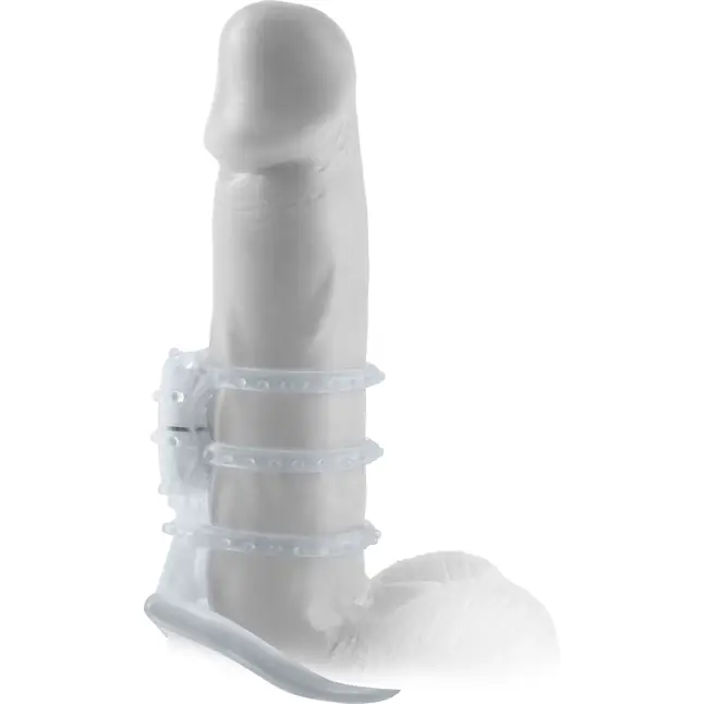 Прозрачная вибронасадка Vibrating Cock Cage - 7 см - Fantasy X-tensions