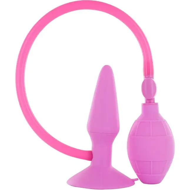 Розовый анальный расширитель SMALL INFLATABLE PLUG - 10 см - Premium Range