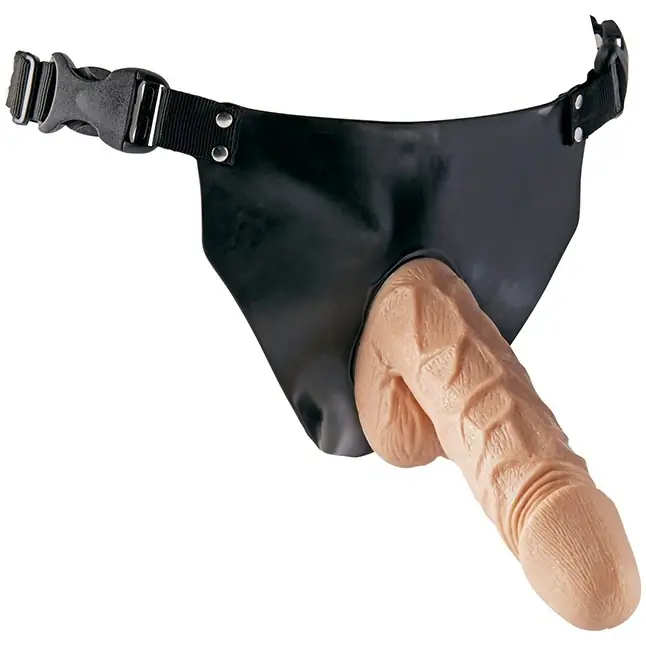 Телесный страпон SUPERWOMAN STRAP-ON - 18 см - Classics