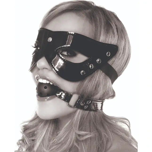 Лаковый комплект MASQUERADE MASK BALL GAG - Fetish Fantasy Limited Edition. Фотография 3.