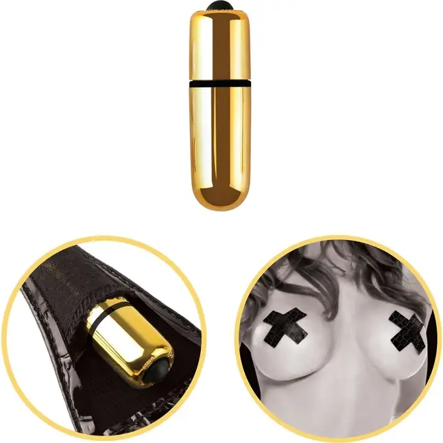 Трусики-стринг Vibrating Micro G-String Set с вибрацией - Fetish Fantasy Gold. Фотография 3.