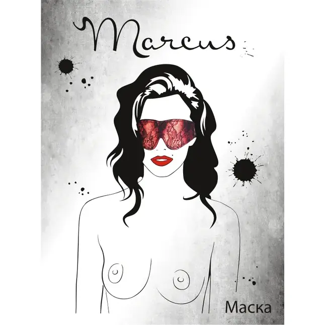 Красная кружевная маска на глаза - Marcus. Фотография 2.