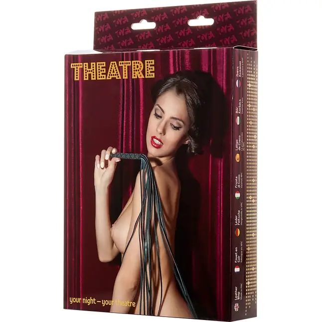 Чёрная многохвостая кожаная плеть - Theatre. Фотография 4.