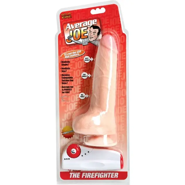 Вибратор на присоске Average Joe The Fire Fighter Kevin Vibrating - 22 см - Average Joe