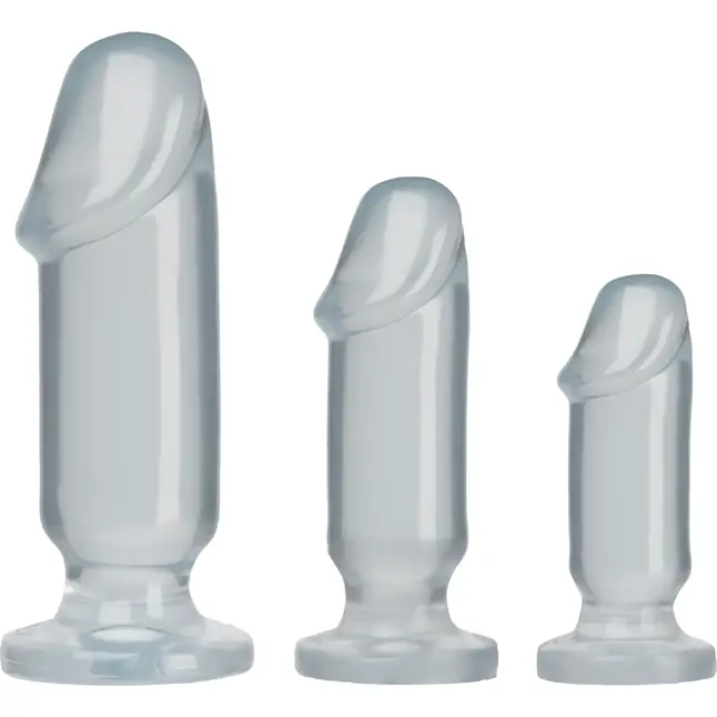 Набор прозрачных анальных фаллоимитаторов Crystal Jellies Anal Starter Kit - Crystal Jellies