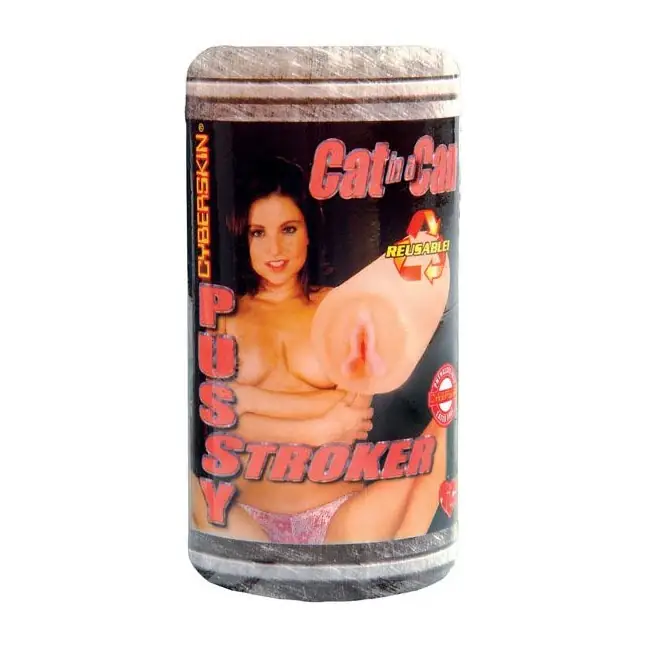 Мастурбатор-вагина CyberSkin Cat In A Can Pussy Stroker - CyberSkin