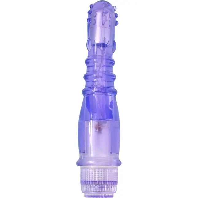 Фиолетовый вибростимулятор Crystal Vibrator-dewdrops