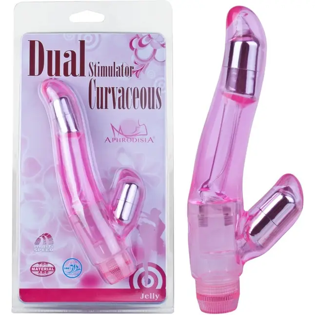 Розовый вибростимулятор Dual Stimulator Curvaceous. Фотография 2.