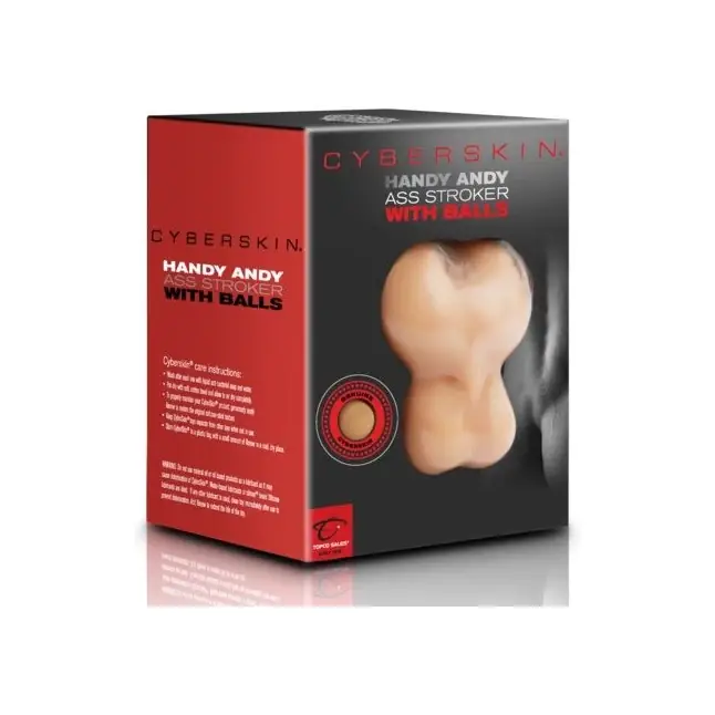 Реалистичный мастурбатор-попка с мошонкой Handy Andy Ass Strocker With Balls - CyberSkin