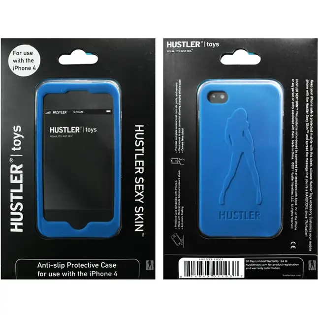 Синий силиконовый чехол HUSTLER для iPhone 4, 4S