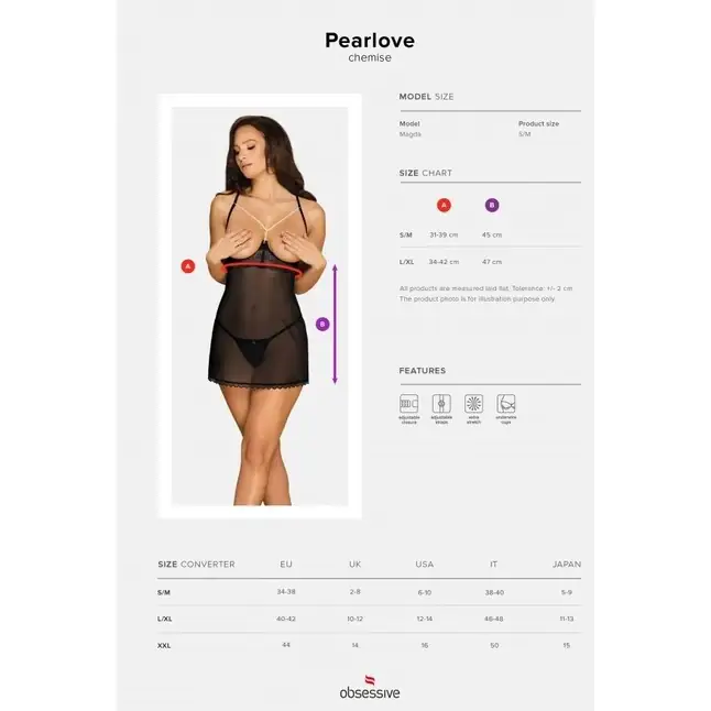 Обольстительная сорочка Pearlove с открытым лифом - Spicy. Фотография 7.
