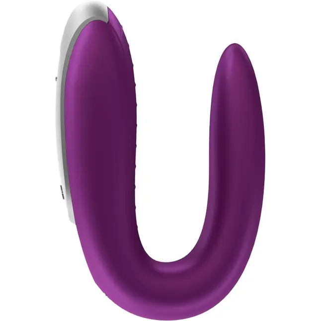 Фиолетовый вибромассажёр для пар Satisfyer Double Fun. Фотография 4.