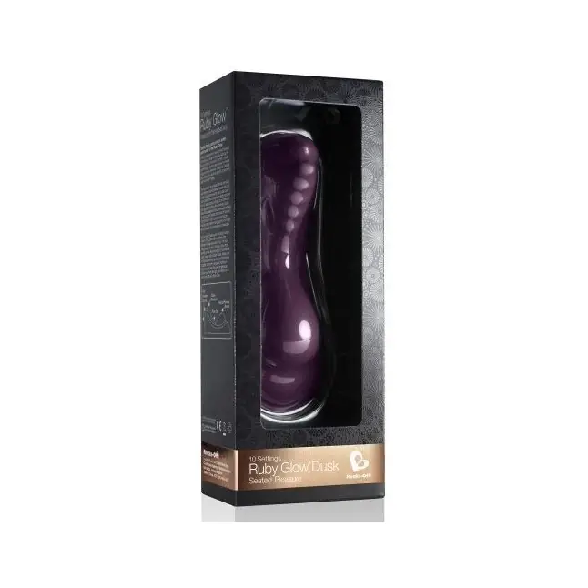 Фиолетовый вибратор Ruby Glow - 20 см. Фотография 2.