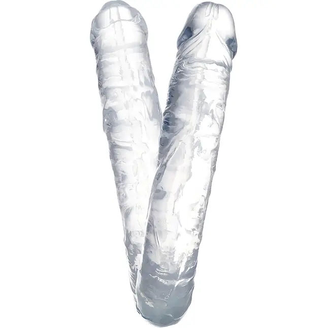 Прозрачный двухсторонний фаллоимитатор Double Dildo - 40 см. Фотография 3.