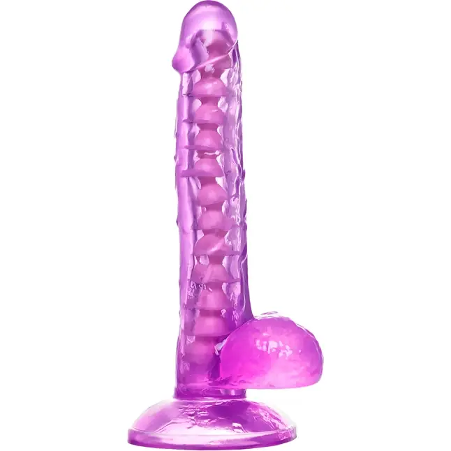 Фиолетовый реалистичный фаллоимитатор Celiam - 20,5 см