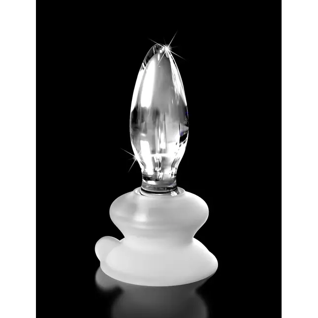 Прозрачная стеклянная пробка Icicles №91 с силиконовой присоской - 10 см - Icicles. Фотография 3.