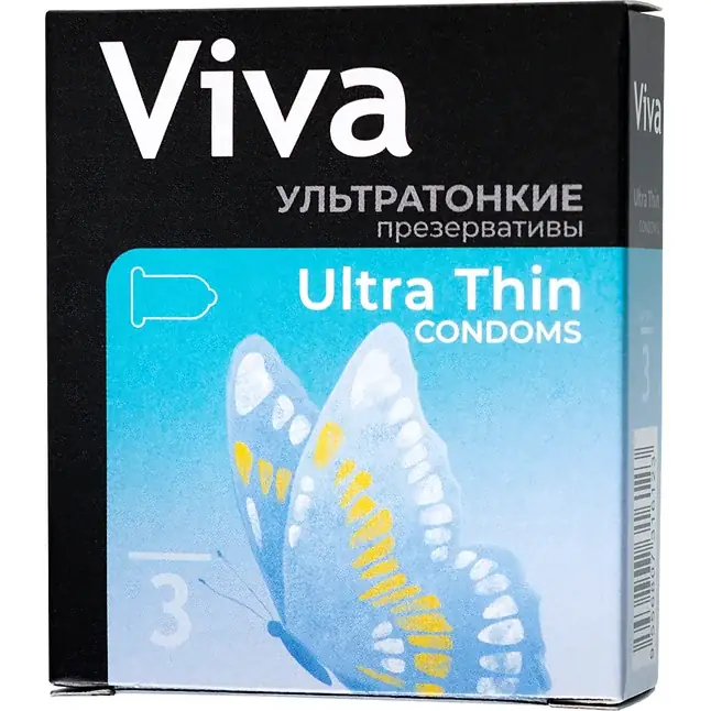 Ультратонкие презервативы VIVA Ultra Thin - 3 шт. Фотография 6.
