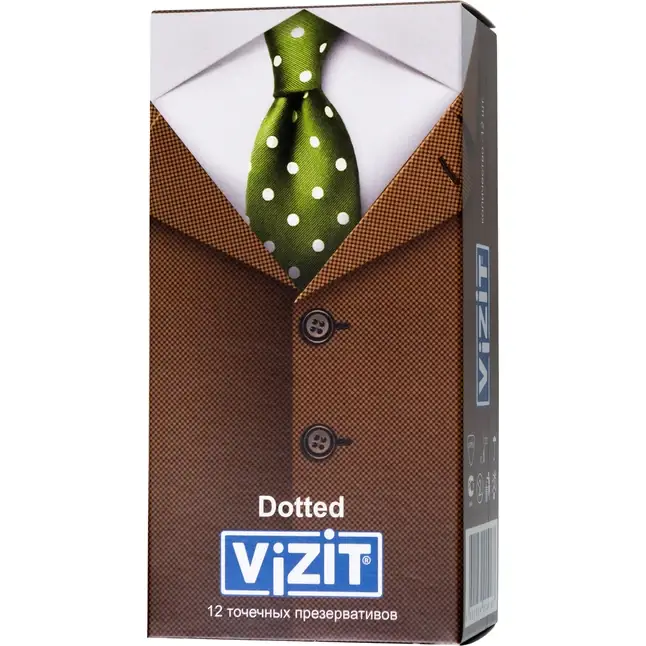 Презервативы с точечками VIZIT Dotted - 12 шт. Фотография 6.