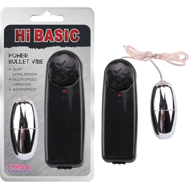 Серебристое виброяйцо Power Bullet Vibe - Hi-Basic. Фотография 2.