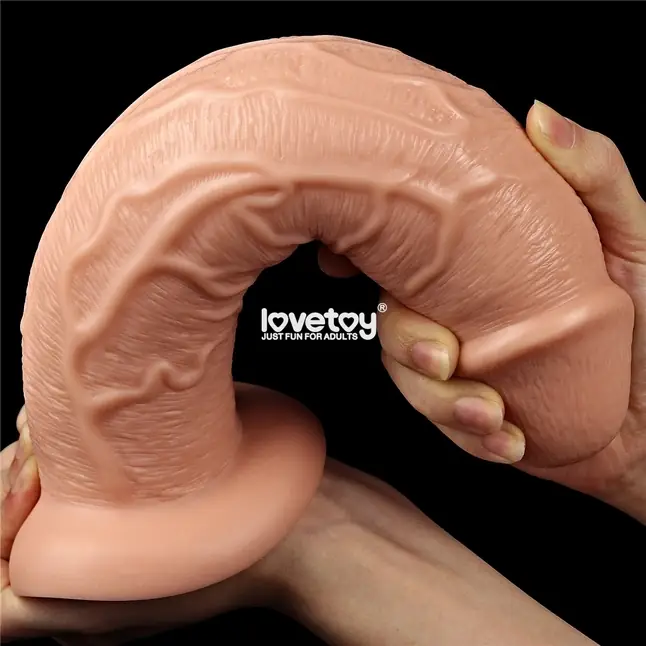 Телесный фаллоимитатор-гигант 11 Realistic Long Dildo - 28 см. Фотография 3.