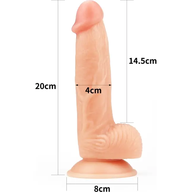 Телесный фаллоимитатор 8 The Ultra Soft Dude - 20 см. Фотография 2.