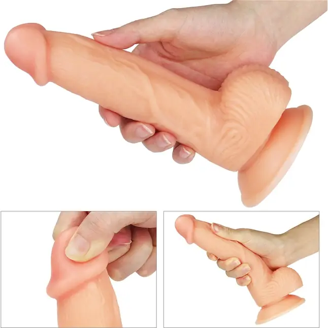 Телесный фаллоимитатор 8 The Ultra Soft Dude - 20 см. Фотография 5.