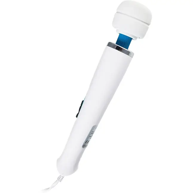 Белый вибромассажёр Magic Wand Europe - 31,5 см. Фотография 3.