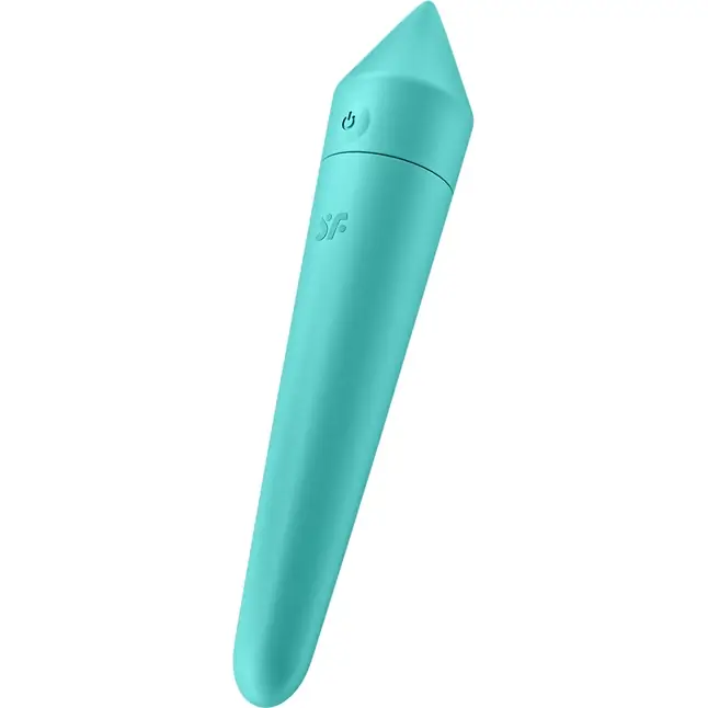Бирюзовый мини-вибратор Ultra Power Bullet 8. Фотография 4.