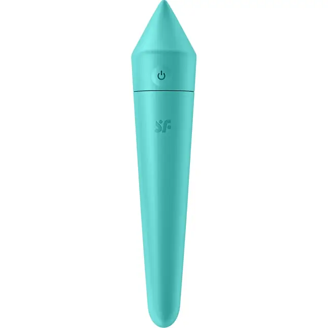 Бирюзовый мини-вибратор Ultra Power Bullet 8