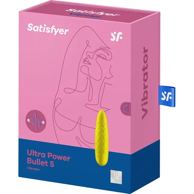 Желтый мини-вибратор Ultra Power Bullet 5. Фотография 5.