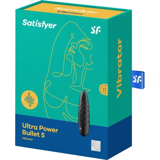 Черный мини-вибратор Ultra Power Bullet 5. Фотография 5.