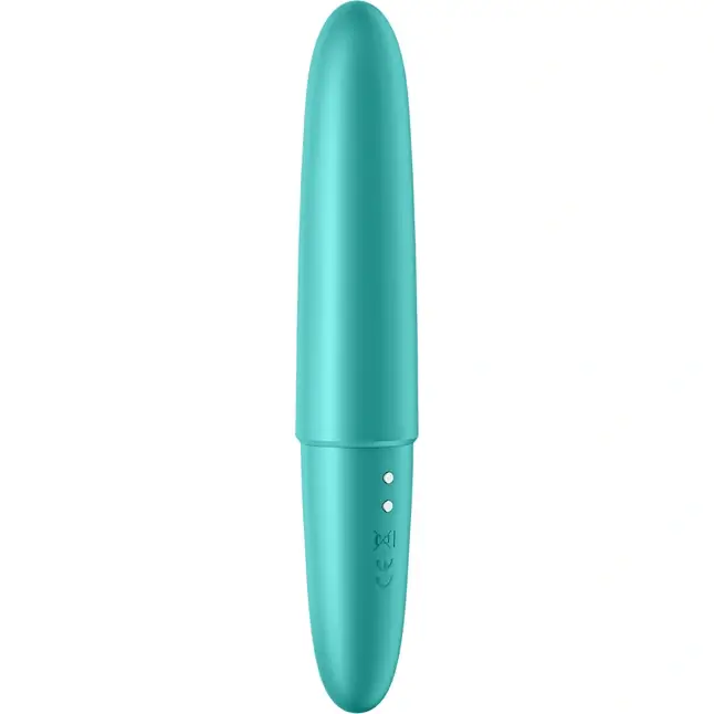 Бирюзовый мини-вибратор Ultra Power Bullet 6. Фотография 3.