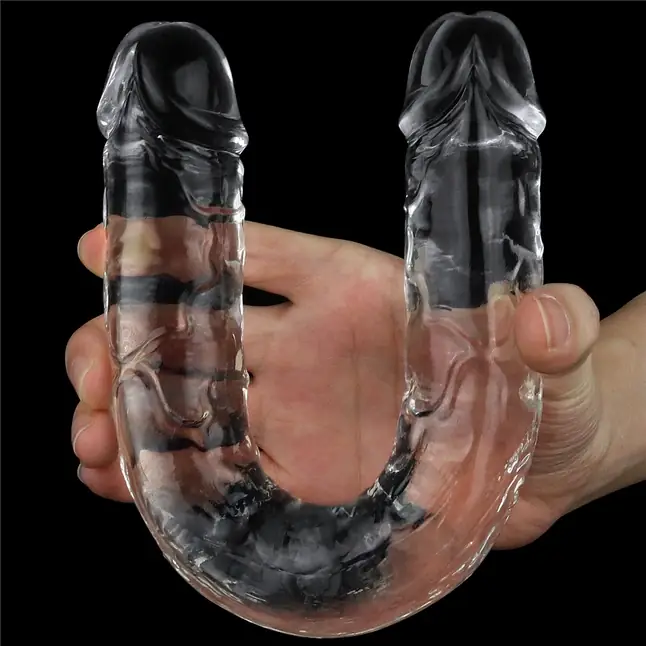 Прозрачный двусторонний фаллоимитатор Flawless Clear Double Dildo - 30 см. Фотография 2.