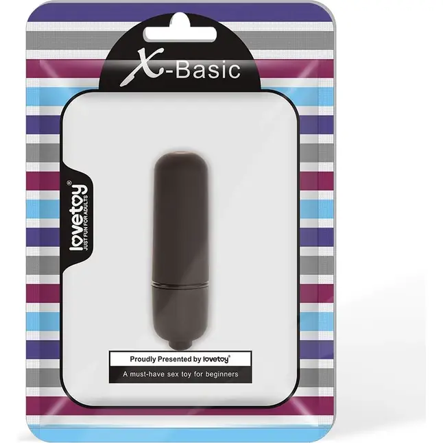 Черная вибропуля X-Basic Bullet Mini 10 speeds - 5,9 см. Фотография 2.