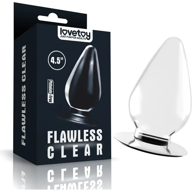 Прозрачная анальная пробка Flawless Clear Anal Plug - 11,5 см. Фотография 2.