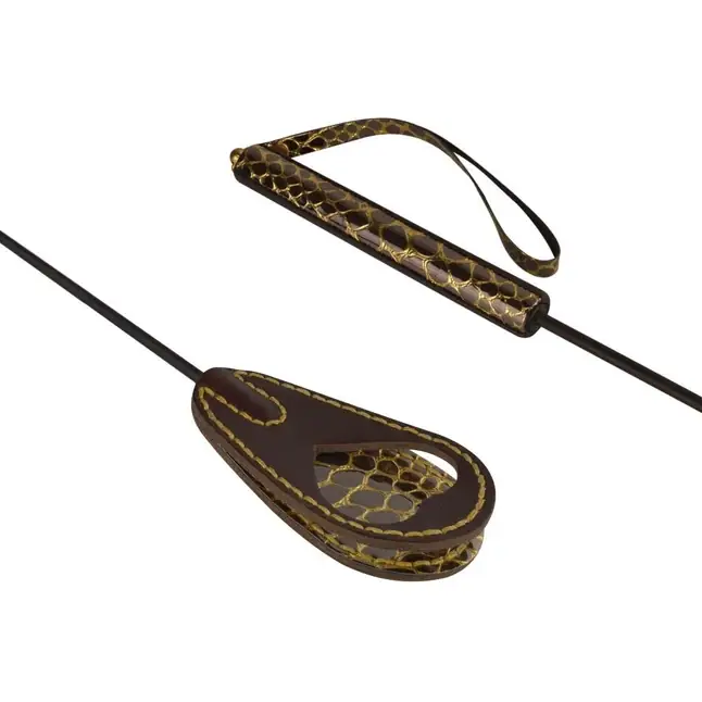 Коричневый стек Рептилия - 65 см - BDSM accessories. Фотография 2.
