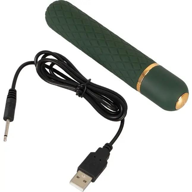 Зеленый мини-вибратор Luxurious Bullet Vibrator - 12,6 см - You2Toys. Фотография 4.