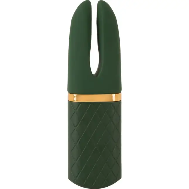 Зеленый вибратор Luxurious Split Tip Vibrator - 13,1 см - You2Toys. Фотография 2.