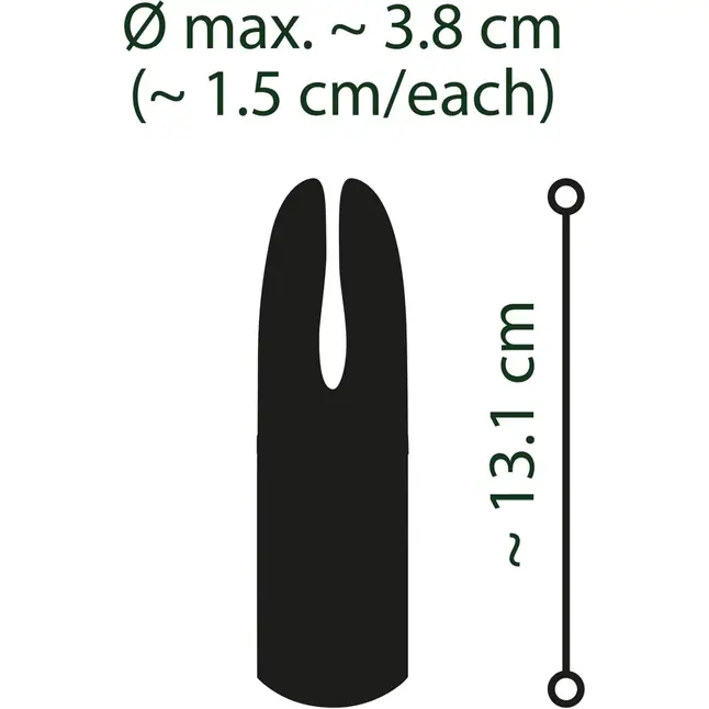 Зеленый вибратор Luxurious Split Tip Vibrator - 13,1 см - You2Toys. Фотография 7.