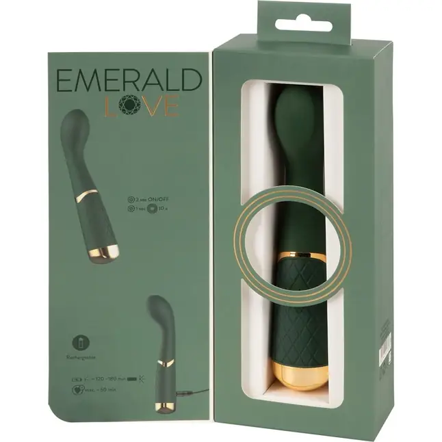 Зеленый стимулятор точки G Luxurious G-Spot Massager - 19,5 см - You2Toys. Фотография 10.