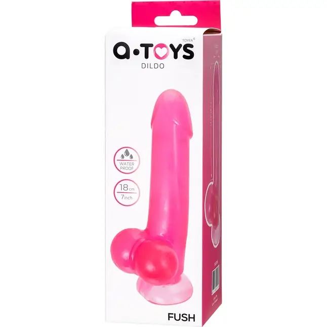 Розовый реалистичный фаллоимитатор Fush - 18 см. Фотография 7.