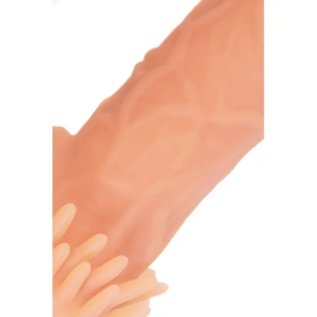 Телесная насадка с усиками и открытой головкой Nude Sleeve L - 14 см. Фотография 10.