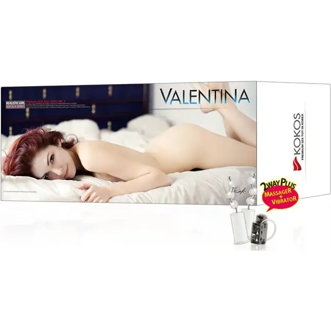 Телесный вибромастурбатор Valentina Auto с двумя любовными отверстиями. Фотография 2.