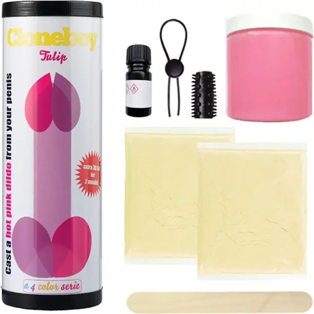 Набор для создания слепка пениса Cloneboy Tulip Hot Pink. Фотография 3.