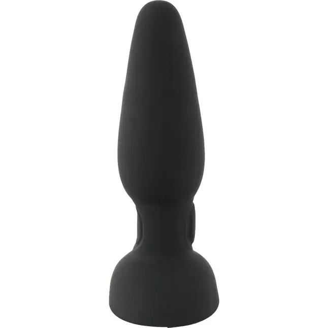 Черная анальная вибропробка с пульсацией в нижней части Thumping Anus Butt Plug - 15 см - You2Toys. Фотография 2.