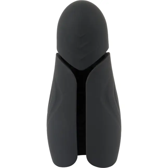 Черный силиконовый вибромастурбатор с нагревом Masturbator with 2 Functions - You2Toys. Фотография 2.